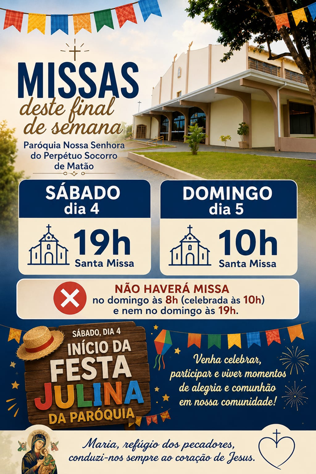 Notificação Missa 05 de julho