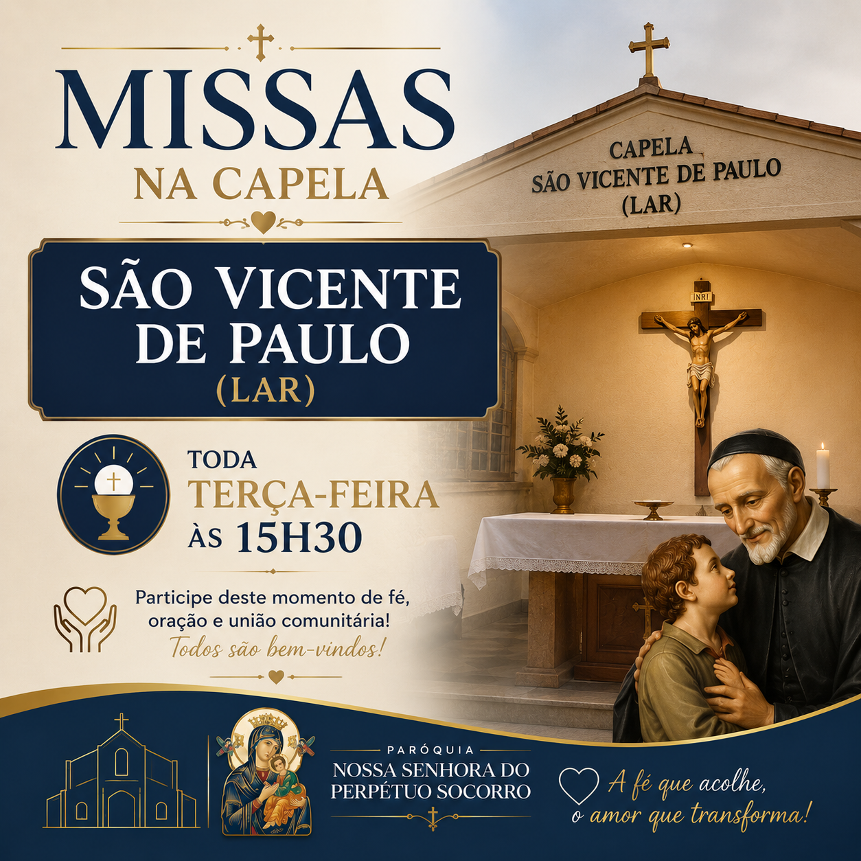 Missa (Capela São Vicente de Paulo - Asilo)