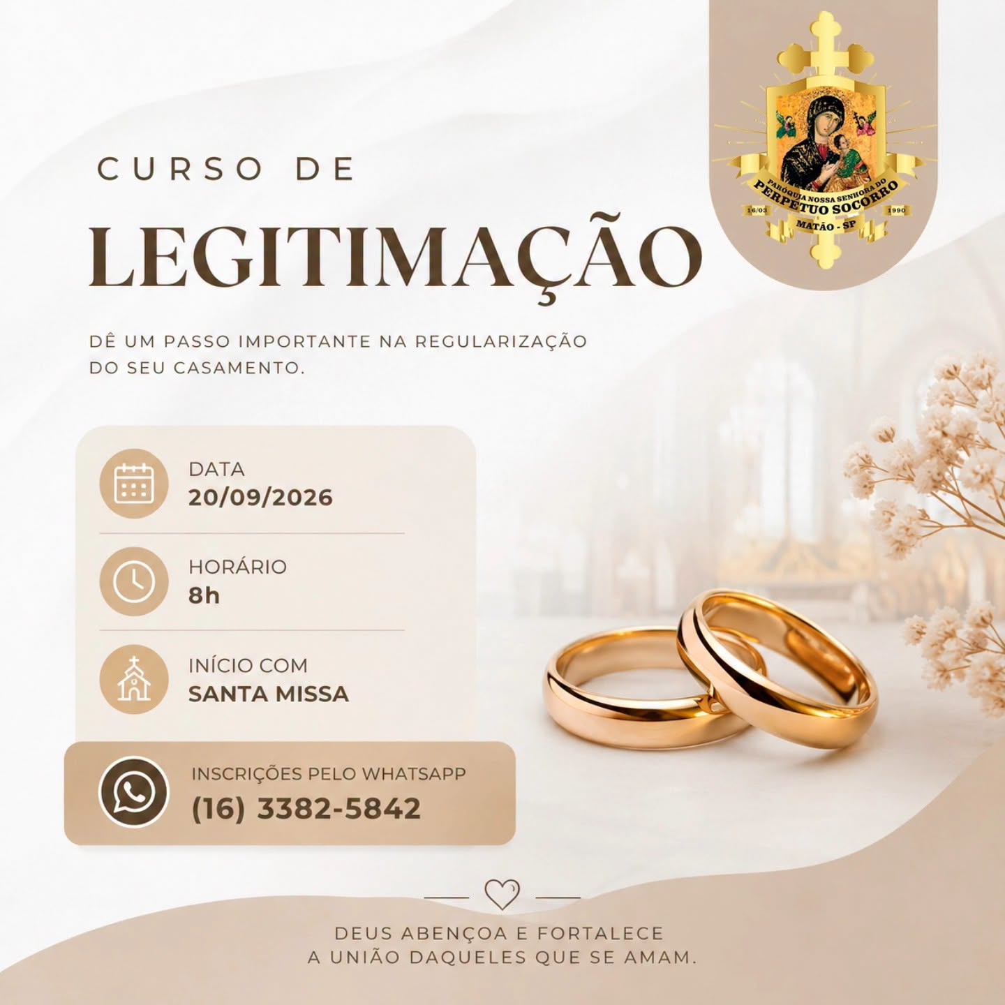 Encontro de Formação em Preparação à Legitimação Matrimonial
